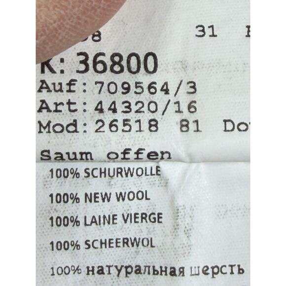 HILTL Men’s 36/38 Gray 100% New Wool Flat Front Tailored Dress Pants Slacks - Picture 5 of 9